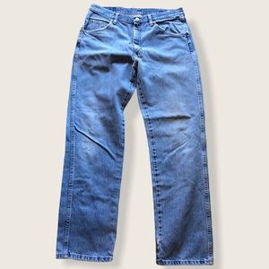 WRANGLER MENS BROKE IN STRAIGHT LEG DENIM JEANS Sz. 34     #186